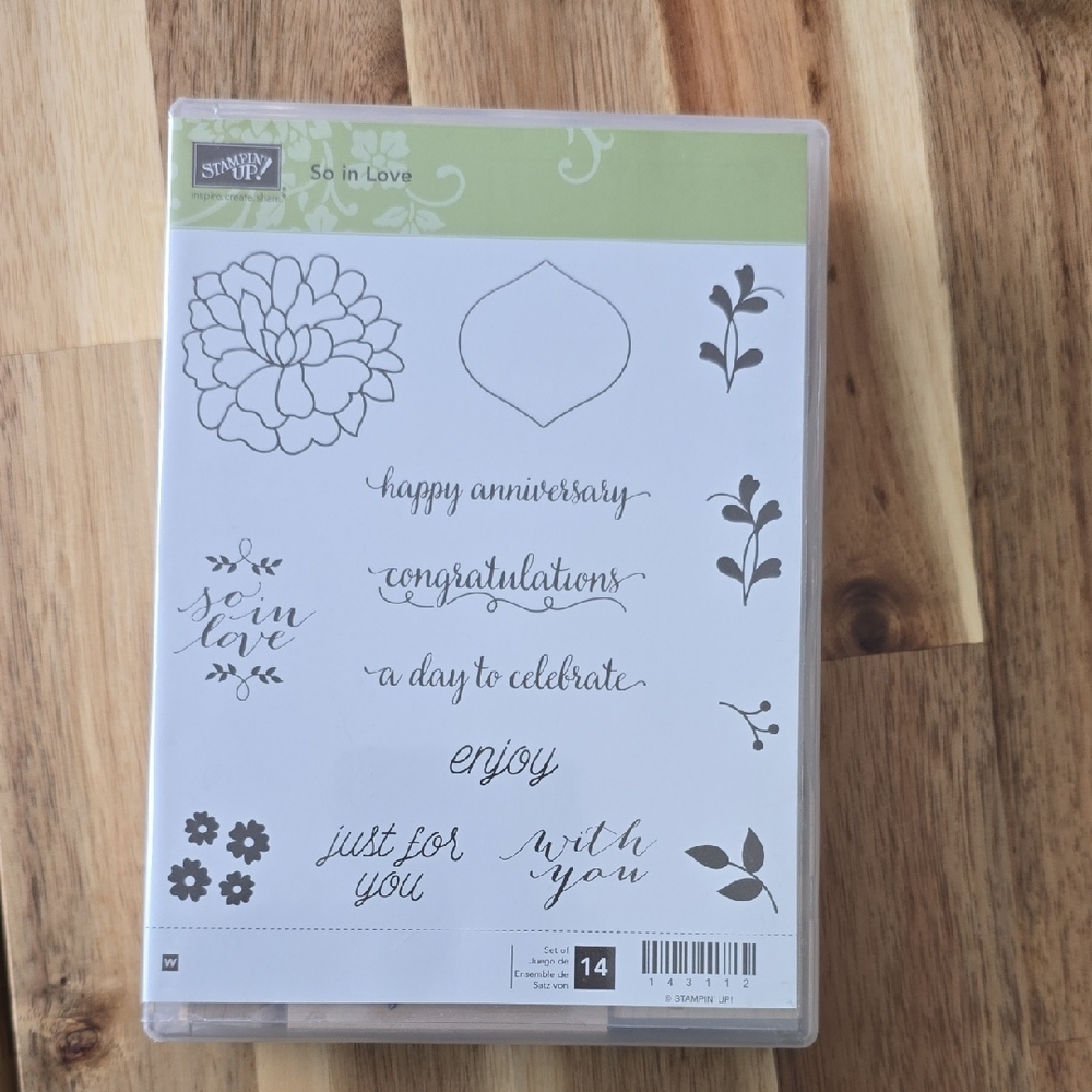 Stampin' Up! So in Love Stamp Set - Black and Green